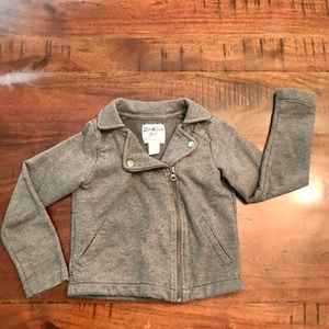 Girls OshKosh Knit Zip up Moto Jkt - sz 6X